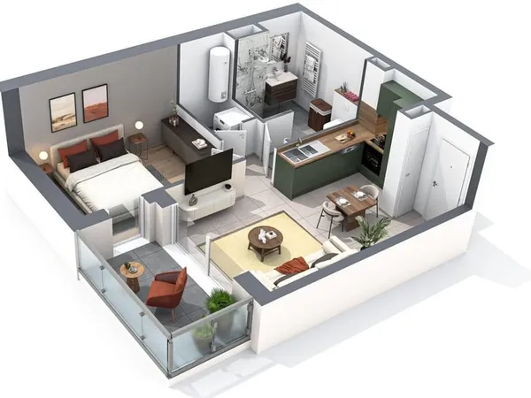 A Vendre Appartement T2 / quartier Croix de Vie