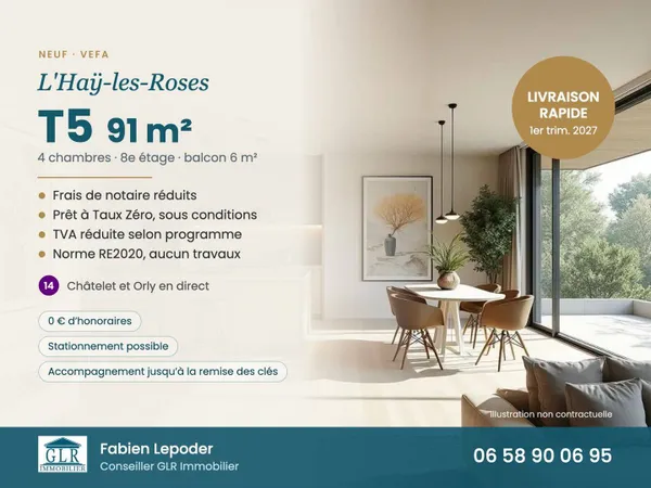 Appartement 5 pièces 91 m²