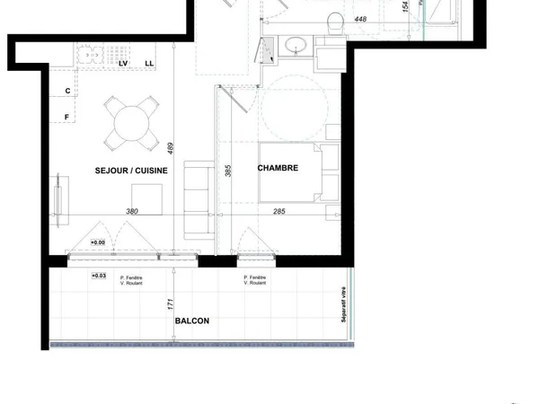 Appartement 2 pièces 40 m²