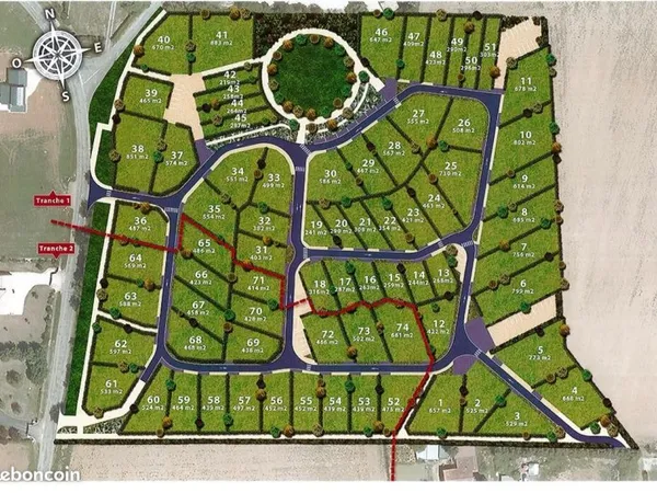 Terrain 567 m² Vouneuil Sous Biard