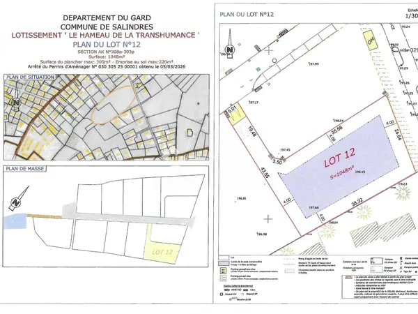 Terrain 1048 m²