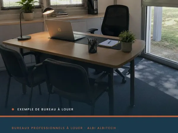 Bureaux professionnels à louer - Centre d'Affaires Albitech - Albi - Dès 340 TTC/mois