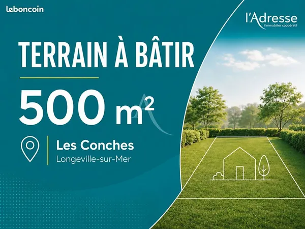 Terrain 500 m² LONGEVILLE SUR MER