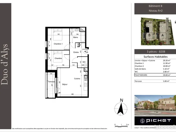 Appartement T3 neuf La Chapelle d'Armentières