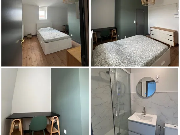 Magnifique chambre de 18 m2 avec salle bain et wc privatifs