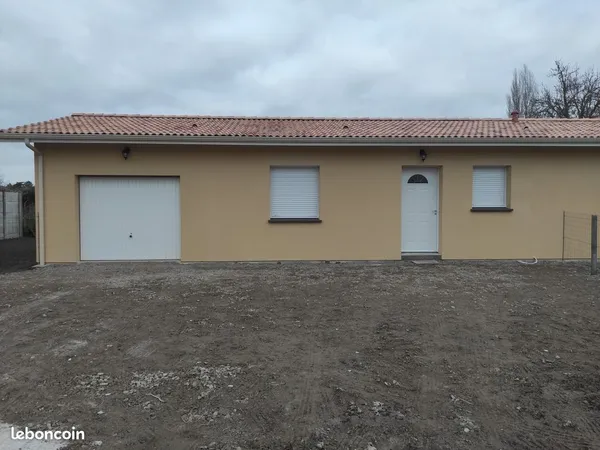 Maison f2 jardin + garage