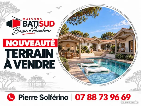 Terrain à bâtir de 800 m² à AUDENGE (33)