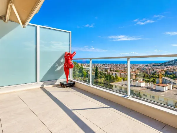 Nice Gairaut - Appartement avec terrasse vue mer, piscine, garage