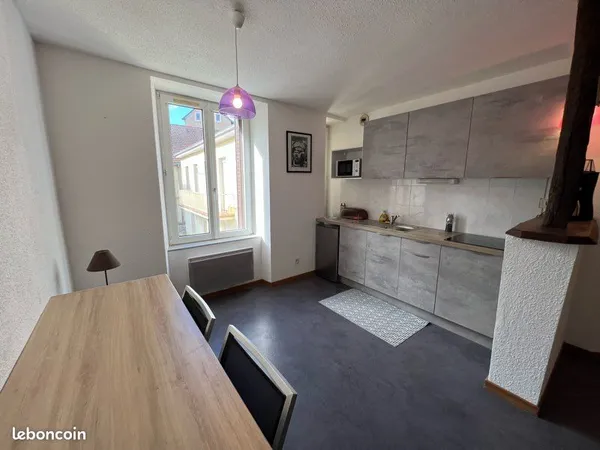 Appartement studio meublé 25m2 - parking privatif- proche frontière Suisse