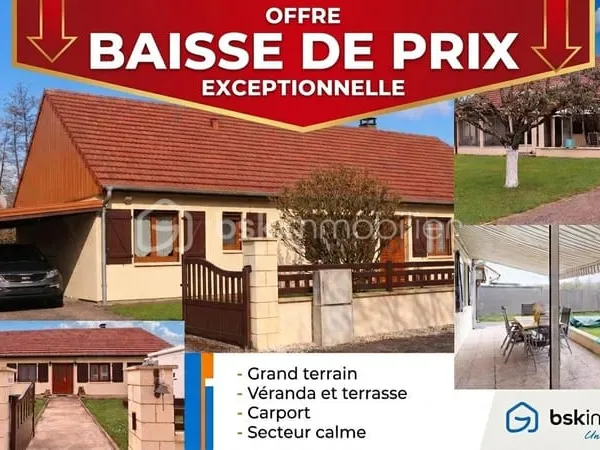 MAISON PLAIN-PIED 99 m² et 20 M2 supplémentaire de véranda