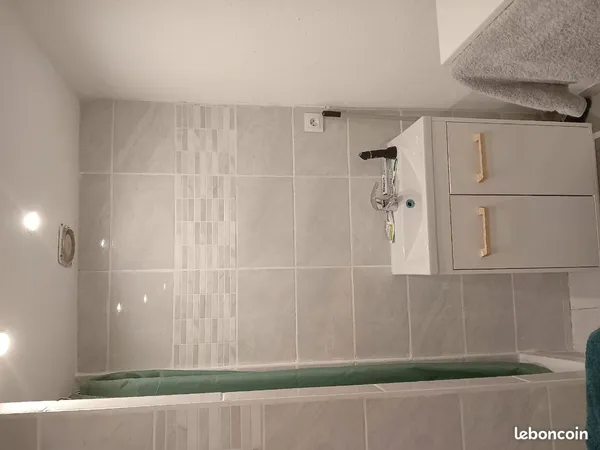 Loue studio 1 piece principale 10 m2 salle de bain détachée dans le couloir dans une maison de ville