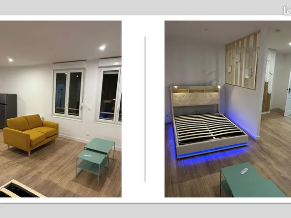 ⭐ F1 BIS MEUBLÉ 36 m² - TOUT NEUF - PARKING PRIVÉ - SOMAIN ⭐