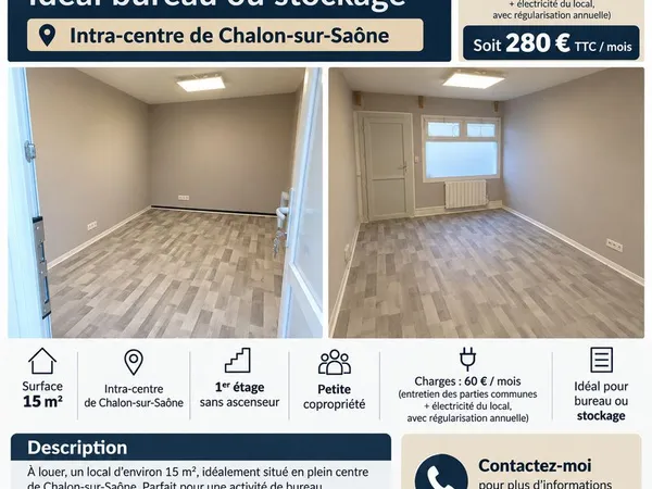 Local 15 M2 chalon centre