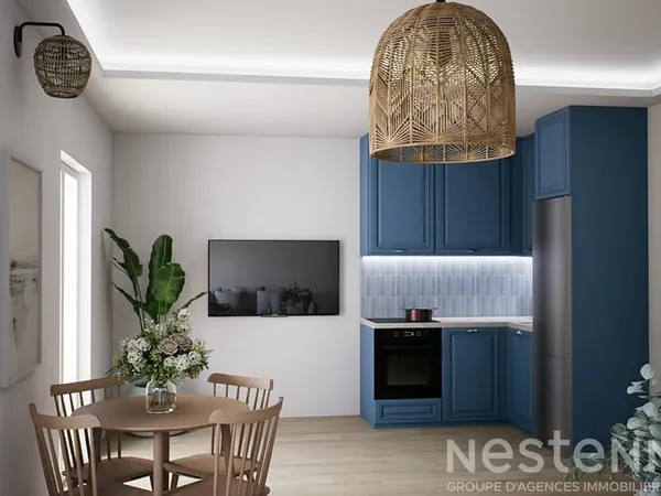 Saint-Pierre Quiberon - Vente appartement rénové à 30 mètres de la mer avec extérieur et 2 chambres