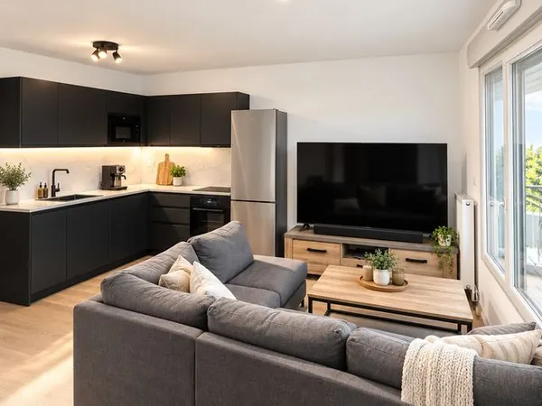 T2 neuf 40,9 m² - 4e étage - loggia vue dégagée - box - DPE B