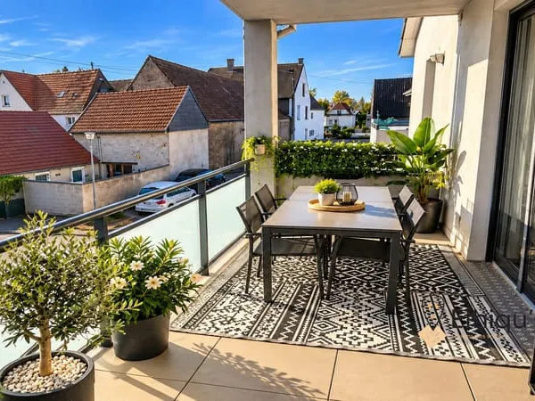 HURTIGHEIM - superbe F2 avec terrasse et garage
