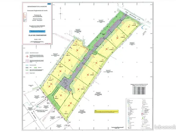 Terrain 862 m² Saussemesnil