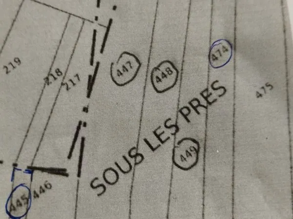 1000m2 terrain plat pour loisirs,jardin,verger,caravane ,