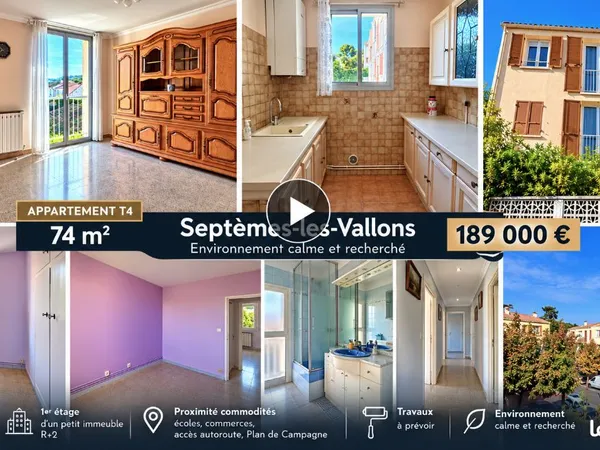 Appartement 4 pièces 75 m²