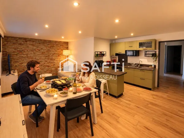 LES ROUSSES — Appartement rénové de 72 m², 2 chambres, cave et 2 parkings
