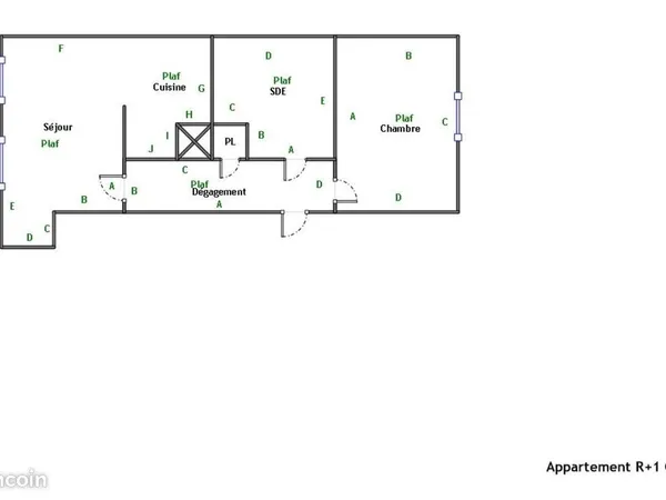 Appartement 2 pièces 42 m²
