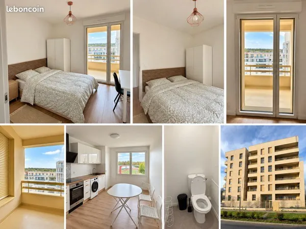 Chambre avec balcon privatif dans appartement neuf - Clichy-sous-Bois