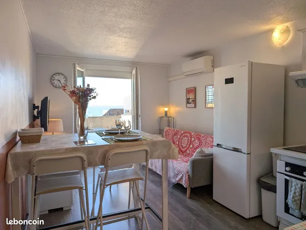Location T2 au Cap d'Agde 36m2 vue mer + parking