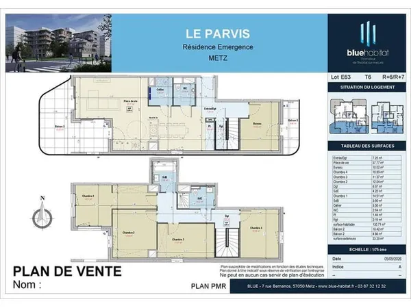 Appartement 6 pièces 130 m²