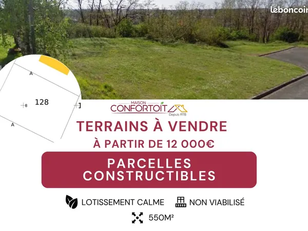 Terrain Constructible à vendre - Saint Pardoux Isaac