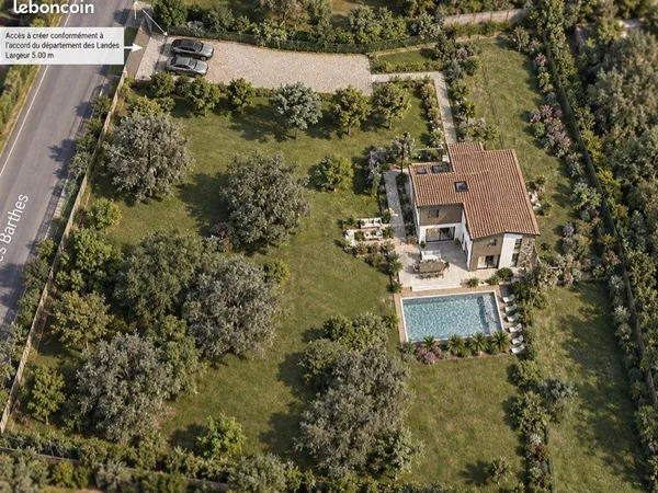 Terrain rare 2054m2 + permis de construire+ piscine