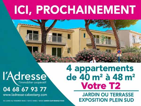 APPARTEMENT NEUF T2 AVEC TERRASSE, PLACE DE PARKING DANS PETITE RESIDENCE