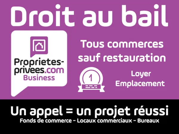 39100 DOLE - Cession Droit au bail Tous commerces sauf restauration - Local 78 m² - Emplacement N°1