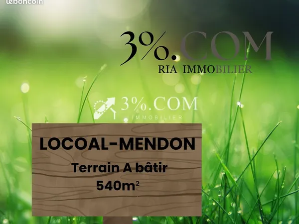 Terrain 540 m² Locoal-Mendon