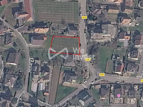 Terrain 1 000 m² à vendre à Wettolsheim (68920)