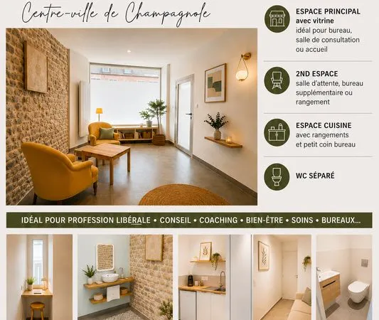 Local professionnel 35 m² entièrement rénové - Centre-ville de Champagnole