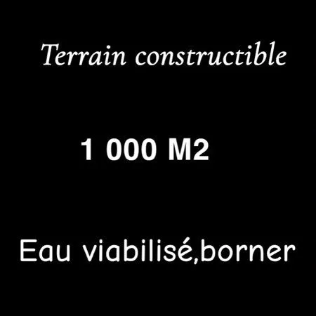 Terrain constructible 1000m2