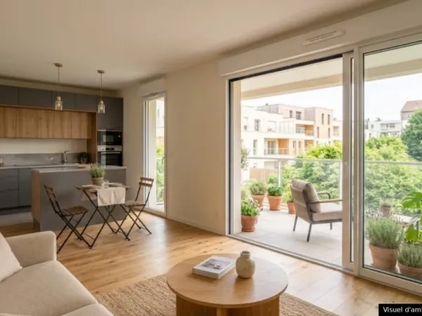 Plein Sud-Ouest pour ce Superbe T3 de 66 m² avec Balcon de 14 m² - Vénissieux