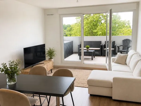 Location T2bis 55m2 (chambre et bureau) + terrasse 15m2 Bruges