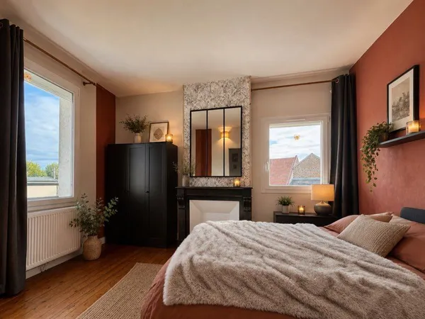 Maison meublée 56 m², 2 chambres, jardin 200 m² et garage - Le Havre Sainte-Cécile