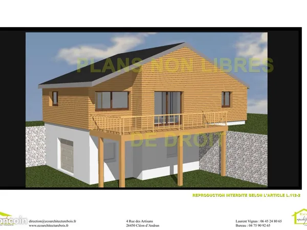 À vendre à Montclar (04), dans les Alpes-de-Haute-Provence : terrain arboré d'environ 1 000 m² avec 