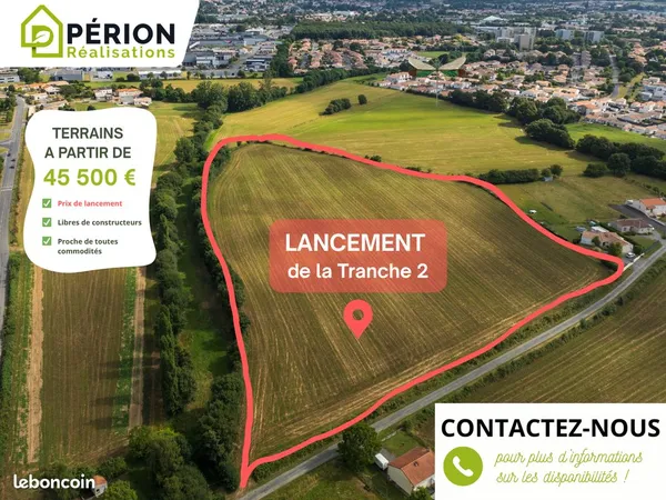 Nouveau aux herbiers - 48 terrains - prix de lancement dès 45 500