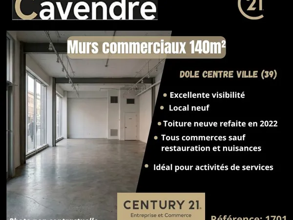 Murs commerciaux 140 m² DOLE