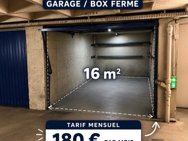 Box fermé de garage + caméra + sécurité