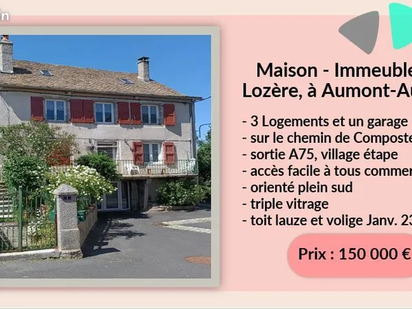 Maison - Immeuble en Lozère, à Aumont-Aubrac