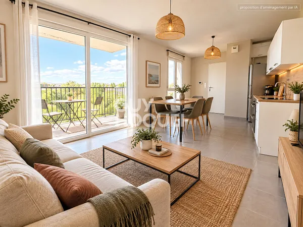 Appartement à vendre de 2 pièces de 42.39 m²