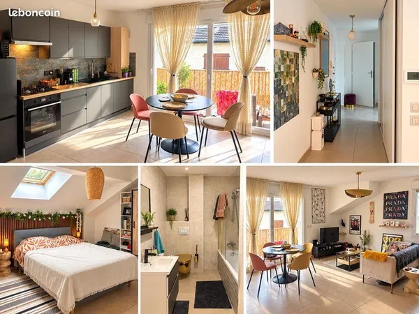 Appartement t3 avec parking cuisine équipée