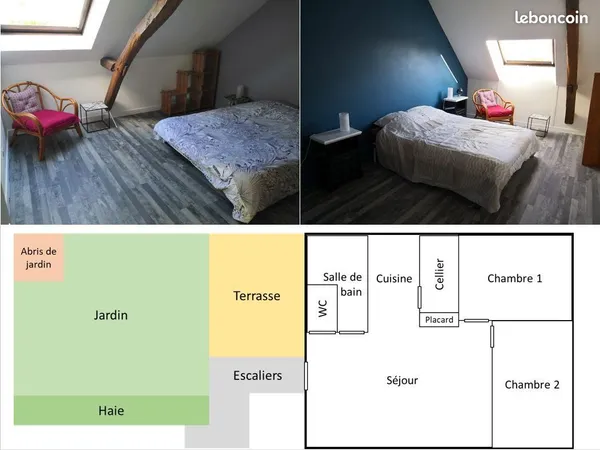 À louer - T3 lumineux avec terrasse et jardin - dispo fin octobre