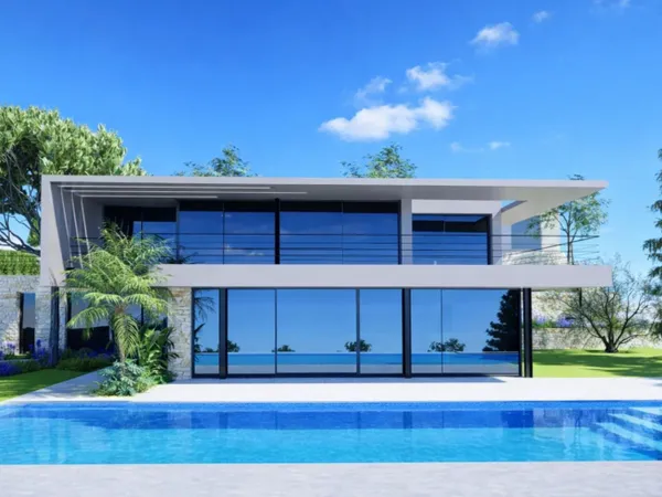 Roquebrune-Cap-Martin–Villa à rénover avec vue mer et projet de villa contemporaine avec permis purg