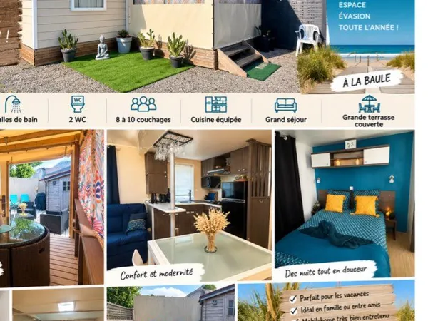 LA BAULE - Mobil-home tout confort 3 chambres - 2 SDB - Terrasse