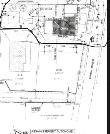 Terrain à vendre de 590 m2 au fauga